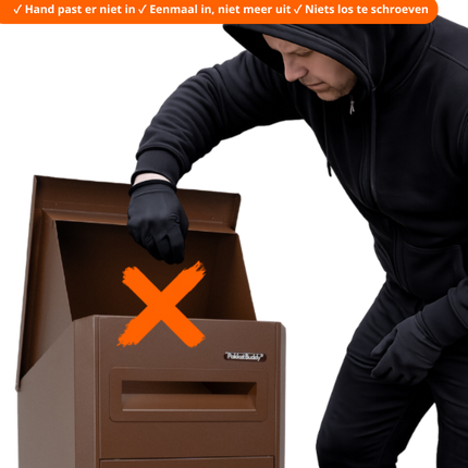 Pakketbrievenbus EasyDrop™ Mahoniebruin