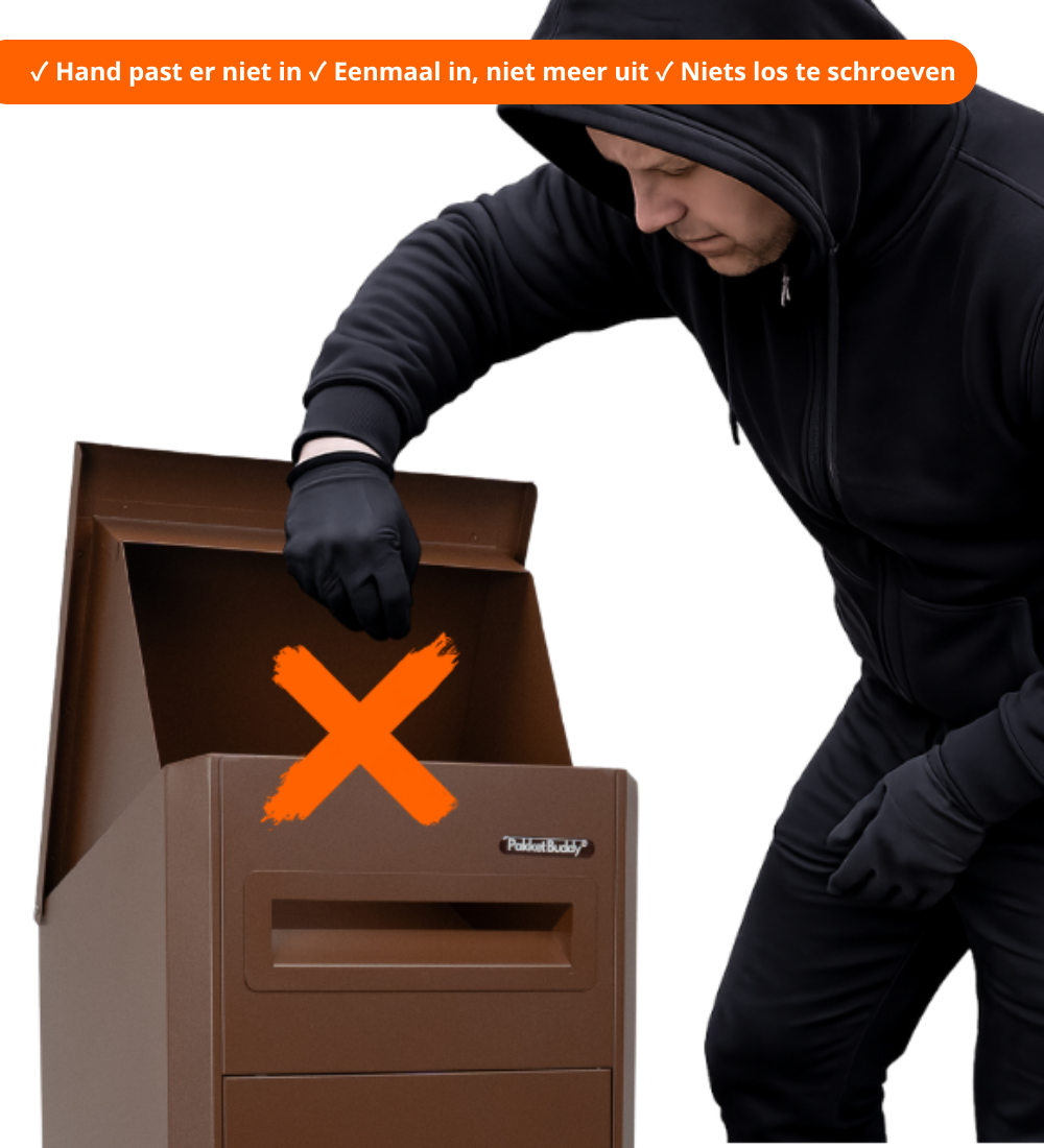 Pakketbrievenbus EasyDrop™ Mahoniebruin