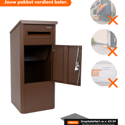 Pakketbrievenbus EasyDrop™ Mahoniebruin