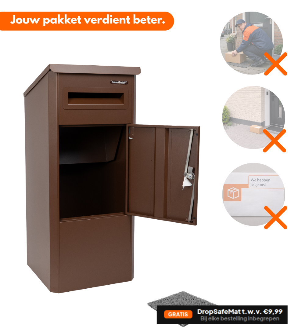 Pakketbrievenbus EasyDrop™ Mahoniebruin