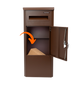 Pakketbrievenbus EasyDrop™ Mahoniebruin