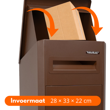 Pakketbrievenbus EasyDrop™ Mahoniebruin