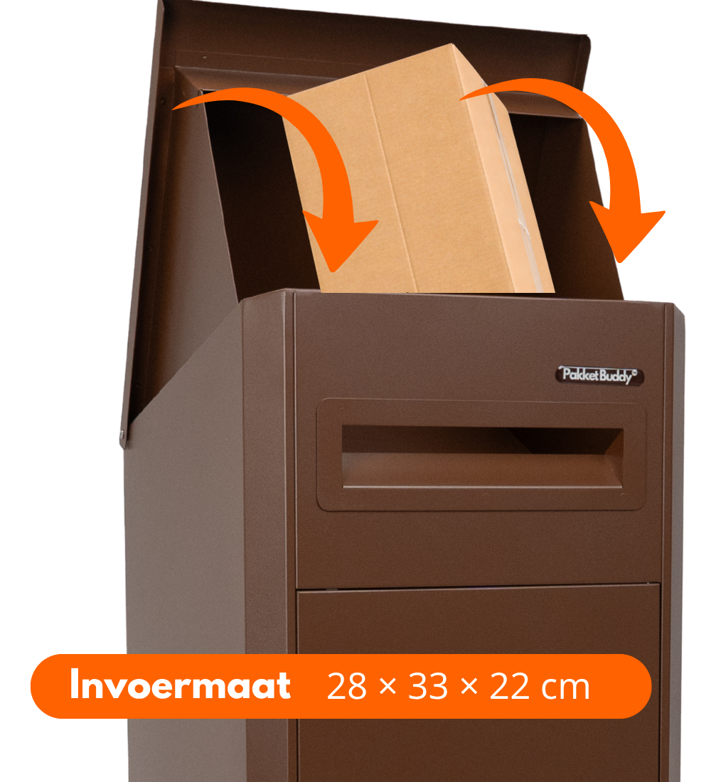 Pakketbrievenbus EasyDrop™ Mahoniebruin