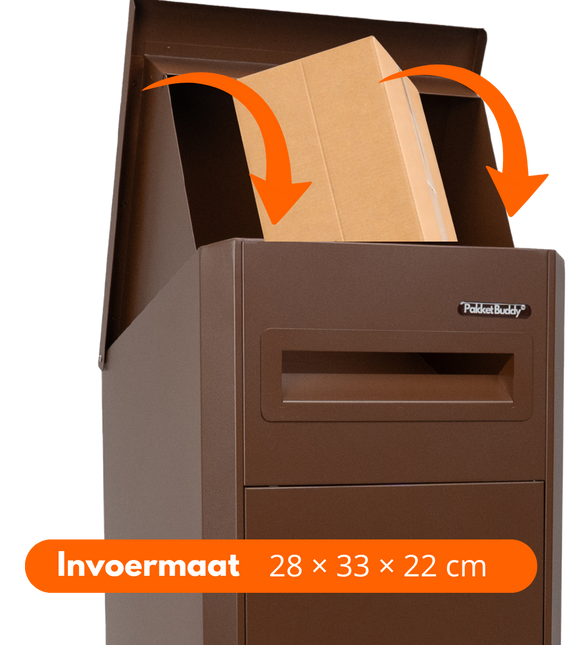 Pakketbrievenbus EasyDrop™ Mahoniebruin
